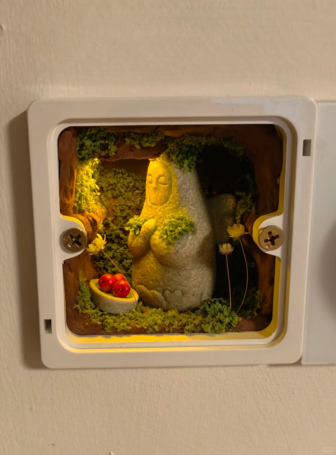 How to Turn an Old Outlet Hole into a Cozy Miniature Wall Nook