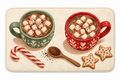 Christmas Hot Cocoa Printed Floor Mat on a white background, showing the complete printed design.