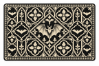 Gothic Bat Tile Printed Floor Mat on a white background, showing the complete printed design.