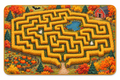 Halloween Corn Maze Map Printed Floor Mat on a white background, showing the complete printed design.