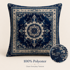 Polyester medallion pillow cover with durable everyday fabric texture.