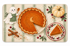 Pumpkin Pie Ghost Baker Printed Floor Mat on a white background, showing the complete printed design.
