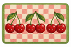 Vampire Cherry Check Printed Floor Mat on a white background, showing the complete printed design.