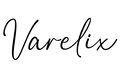 Varelix signature wordmark logo in black script lettering